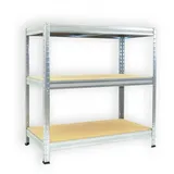 Kellerregal mit Holzböden Biedrax 35 x 60 x 90 cm verzinkt - 3 Fachböden MDF