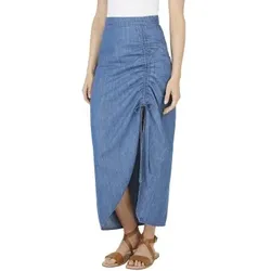 Pepe Jeans für Damen. PL901218 Langer Rock aus blauem, nicht dehnbarem Denim-Stoff (XS), Lässig, Nachhaltig