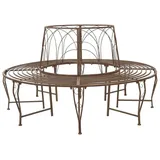 vidaXL Baumbank Ø 160 x 89 cm Braun