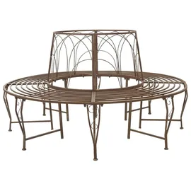 vidaXL Baumbank Ø 160 x 89 cm Braun