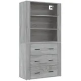 vidaXL Highboard Grau Sonoma Holzwerkstoff