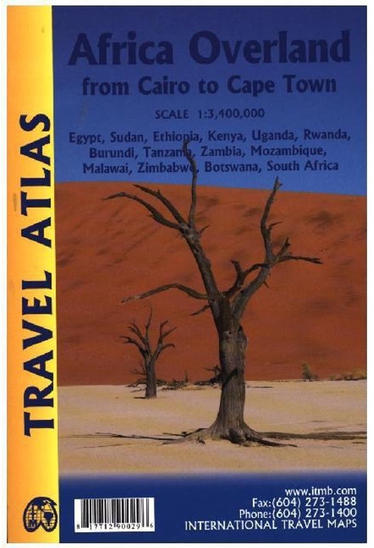 Itm Travel Atlas Africa Overland: Cairo To Cape Town Travel Atlas  Karte (im Sinne von Landkarte)