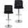 dibea Barhocker 2er Set, 360° drehbar bis 130 kg (2er Set), stufenlos höhenverstellbar, Fußablage schwarz 45 cm x 115 cm x 38 cm