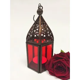 Marrakesch Orient & Mediterran Interior Orientalische Laterne Meena - Rot