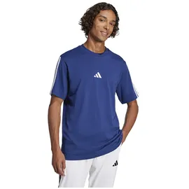 Adidas Essentials 3-Streifen Single Jersey Kurzarm-T-Shirt Dark Blue / White 2 L