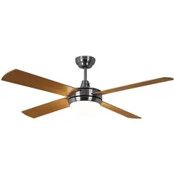LED Deckenventilator inkl. Fernbedienung 3 Stufen Timer Vor- Rücklauf 132 cm Silber