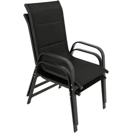 DEGAMO Garnitur LAGOS 5-teilig, Alu + Kunstgewebe schwarz