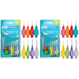 TePe Interdentalbürste Gemischt ISO-Größe 0-7 (0,4-1,3 mm) / Für eine einfache und gründliche Reinigung der Zahnzwischenräume / 1 x 8 Interdentalbürsten (Packung mit 2)