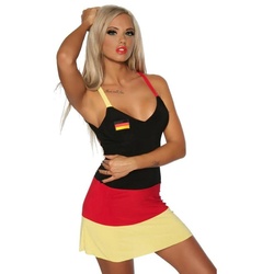 Saresia Minikleid Minikleid Deutschlandflaggen Kleid Fussball Sommerkleid Made in EU bunt|gelb|rot|schwarz