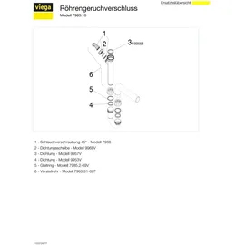 Viega Röhrengeruchverschluss Siphon 1 1/2 Zoll x 50 mm