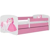 raumhirsch furniture Kinderbett mit Motiv Pferd 80 x 160 cm Holzwerkstoff rosa
