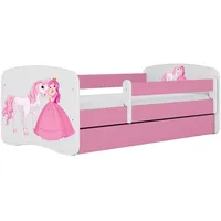 raumhirsch furniture Kinderbett mit Motiv Pferd 80 x 160 cm Holzwerkstoff rosa