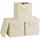 Woltu Faltbare Aufbewahrungsbox 27 x 27 x 27 cm 3-tlg. Creme