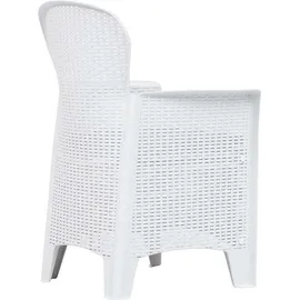 vidaXL Bistroset 3-tlg. weiß