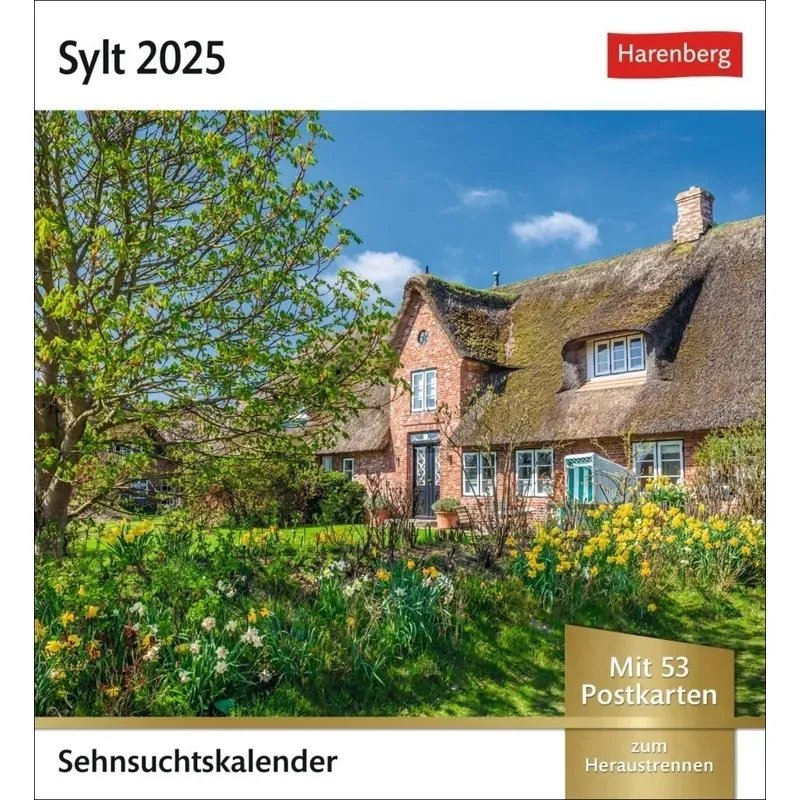 Sylt Sehnsuchtskalender 2025 - Wochenkalender Mit 53 Postkarten