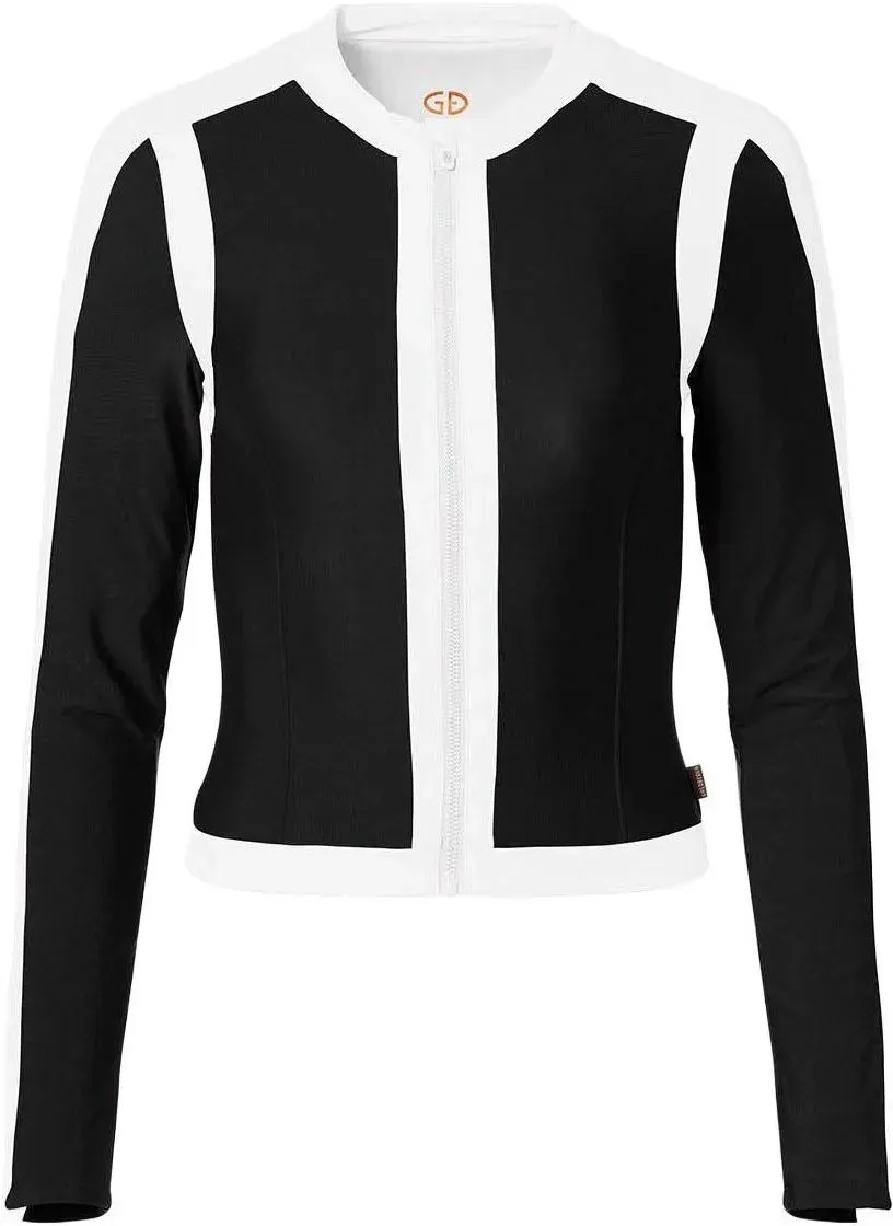 Goldbergh Splash Long Sleeve Zip Rashguard black/white (9008) M