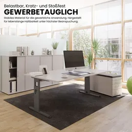 bümö Schreibtisch O-Serie Grau / Silber