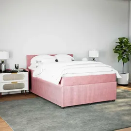 vidaXL Boxspringbett 140 x 200 cm Rosa