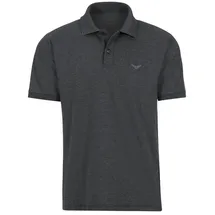 TRIGEMA Poloshirt TRIGEMA "TRIGEMA Poloshirt DELUXE Piqué", Herren, Gr. XL, grau (anthrazit, melange), 100% Baumwolle, Basic, Shirts