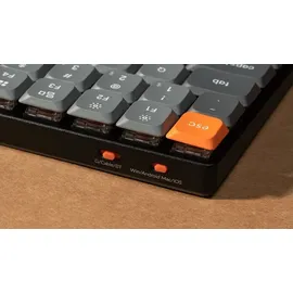 Keychron K3 Max QMK/VIA Kabellose Mechanische Tastatur, Hot-Swap, RGB LED, QWERTY US Layout Gateron Brown Switch Aluminium-Rahmen Bluetooth/USB-C Gaming-Tastatur für Mac Windows Linux