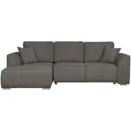OTTO home Ecksofa OTTO HOME "BEATRICE optionale Schlafsofa mit Bettkasten, B/T/H: 265/170/86 cm", grau, B:265cm H:86cm T:170cm, 100% Polyester, Sofas, Ecksofa, L-Form, wahlweise auch mit Bettfunktion und Bettkasten