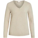 VILA V-Neck L/S Knit TOP Beige XL