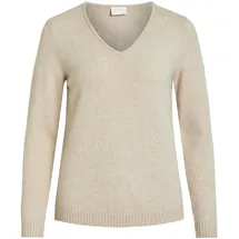 VILA V-Neck L/S Knit TOP Beige XL