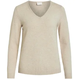 VILA V-Neck L/S Knit TOP Beige XL