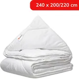 alpina Bettdecke 240x200/220 cm - 4-Jahreszeiten-Daunendecke - Duvet 2 Personen - Weiß