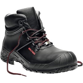 ELTEN Renzo Mid ESD S3 Damen und Herren, Leder, Stahlkappe, leicht, robust, Schwarz,