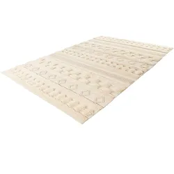 Wollteppich ME GUSTA "Bohist 125", beige (natur), B:200cm H:20mm L:200cm, Wolle, Teppiche