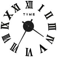 VidaXL 3D-Wanduhr Modernes Design Schwarz 100 cm XXL