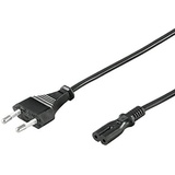 PremiumCord kpspm Netzkabel 230V 2m, Stromkabel mit EurosteckeraufEuroDoppelbuchseC72Polig,IEC320,gerade,Farbeschwarz