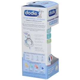 Dodie Babyflasche Initiation+, Antikolik, 0-6 Monate, runder Sauger, 3 Geschwindigkeiten, Fluss 2, grün, Valentin, 270 ml