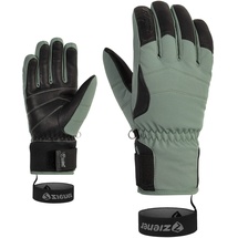 Ziener Damen Kale Ski-Handschuhe/Wintersport | wasserdicht extra warm Wolle, green mud, 6,5