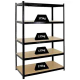 Proregal Schwerlastregal Metall 180x120x60 cm schwarz