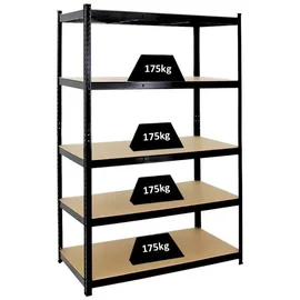 Proregal Schwerlastregal Metall 180x120x60 cm schwarz