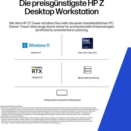 HP Z1 G1i Desktop-PC 2023 Intel Core Ultra 7 265 5,3 GHz 32 GB RAM 1 TB SSD NVIDIA RTX A1000 Windows 11 Pro