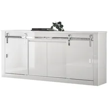furn.design Sideboard Miami 201 x 92 x 43 cm Weiß Hochglanz