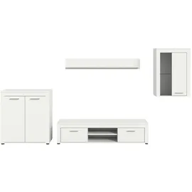 MID.YOU Wohnwand weiß ¦ Maße (cm): B: 330 H: 169 T: 35.0