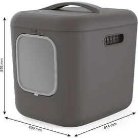 Rotho Katzentoilette WHITE XL grau