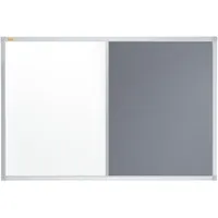 Franken Kombitafel 90 x 60 cm grau/weiß