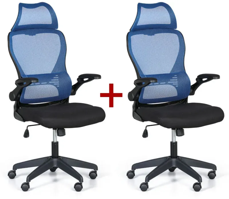 Bürostuhl LUCAS 1+1 GRATIS, blau