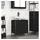 vidaXL Waschbeckenunterschrank 60 x 60 cm Schwarz