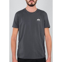 Alpha Industries Herren »BASIC T SMALL Logo T-Shirt, Greyblack, XL,