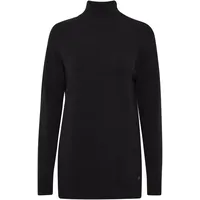 Oxmo Strickpullover OXRatina 21800097-ME Feinstrick-Rollkragenpullover in schwarz, | M