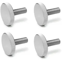 Ganter Normelemente Flache Rändelschrauben DIN 653-M5-25-NI 4 Stück