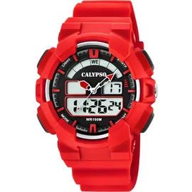 Festina Calypso Digital analog Armbanduhr rot K5772/2 - Weiß