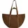 ABRO Schultertasche Leather Suede Shopper COSMO M Camel