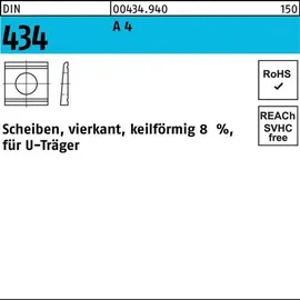 Reyher U-Scheibe DIN 434 vierkant keilförmig 17,5 mm 25 Stück